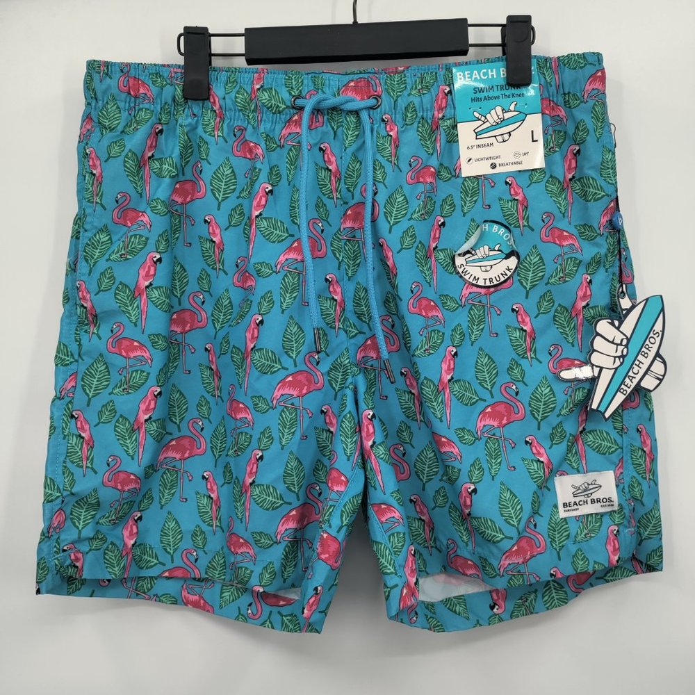 BEACH BROS. Swim Trunks Men's Blue Large